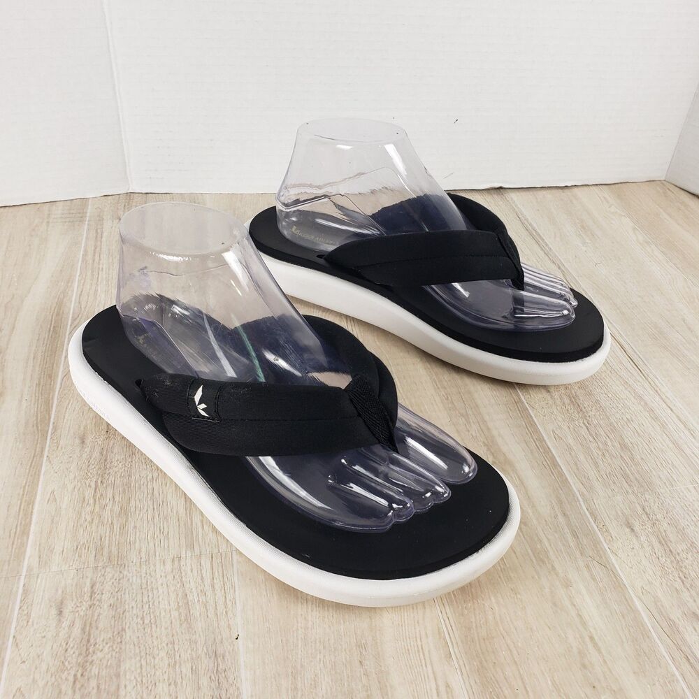 Koolaburra by UGG Lightweight Thong Sandals Alane Black Sz 9